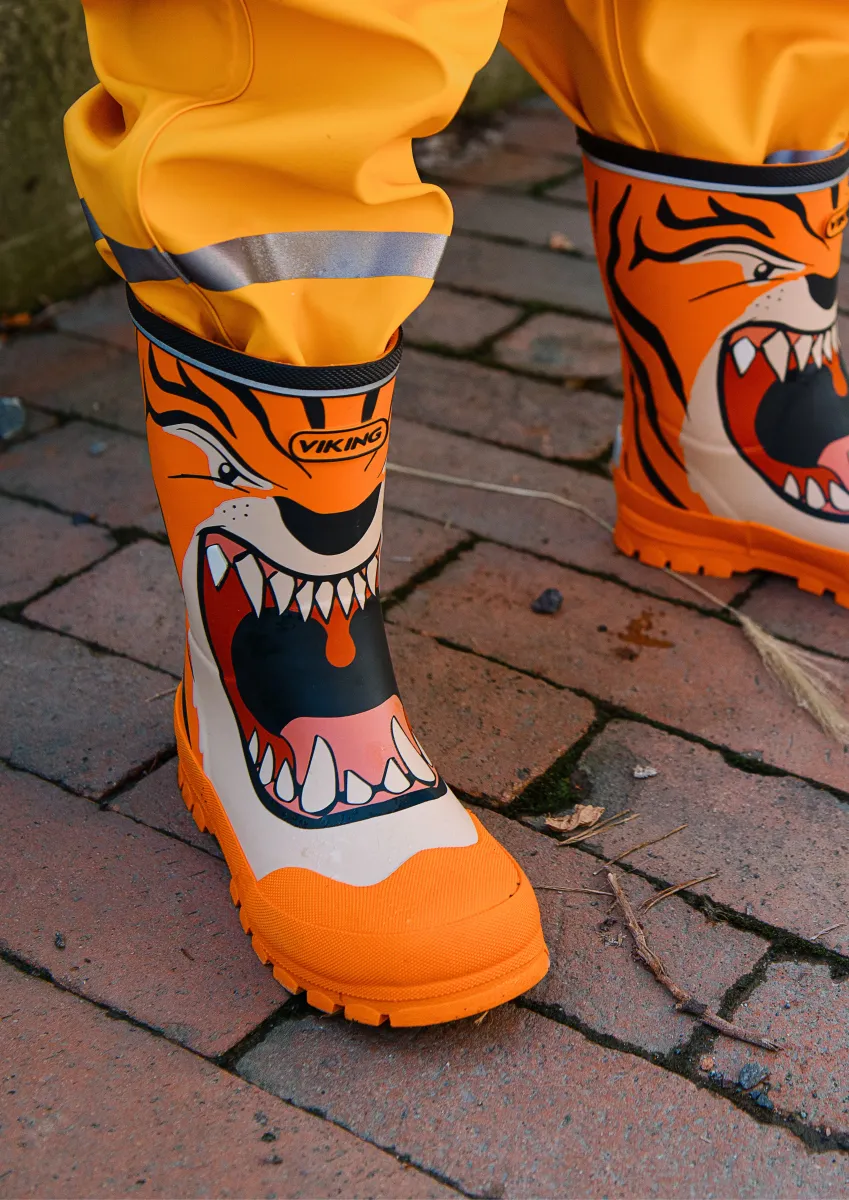 Viking Jolly Print Gummistövlar, Orange, 36 - Bäst i test