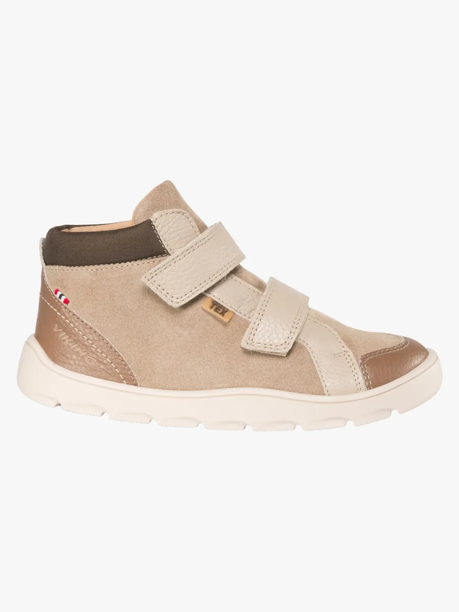 Viking Molde Barefoot Mid TEX 2V Jr Sneakers, Dark Natural, 33