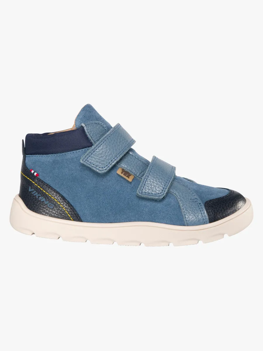 Viking Molde Barefoot Mid TEX 2V Jr Sneakers, Denim, 30
