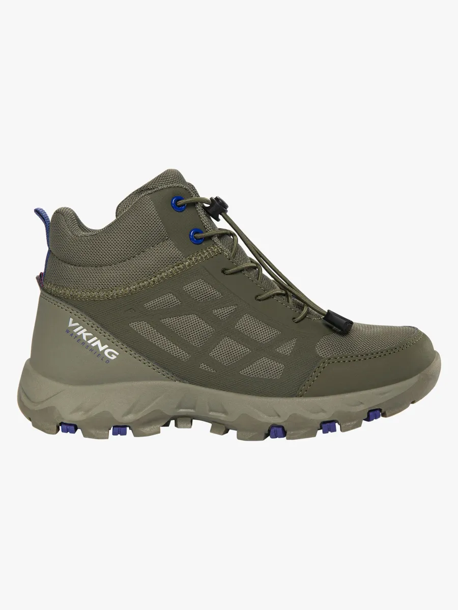 Viking Track Mid SL WP Sneakers, Olive, 30