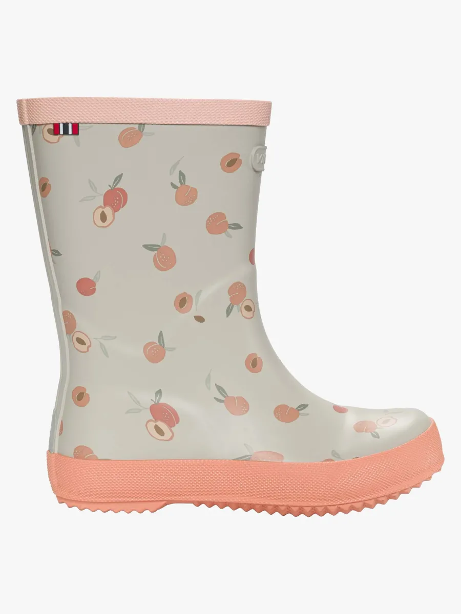 Viking x Kenza Print Gummistövlar, Apricot/Sand, 36