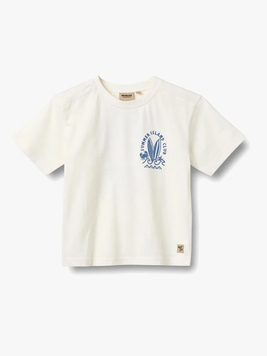 Wheat Benno T-shirt, Cloud, 98