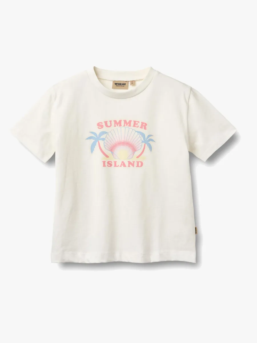 Wheat Mirsa T-shirt, Cloud, 128