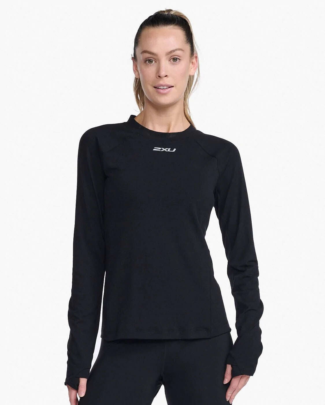 2XU Ignition Base Layer Långärmad Topp|Black/Silver Reflective