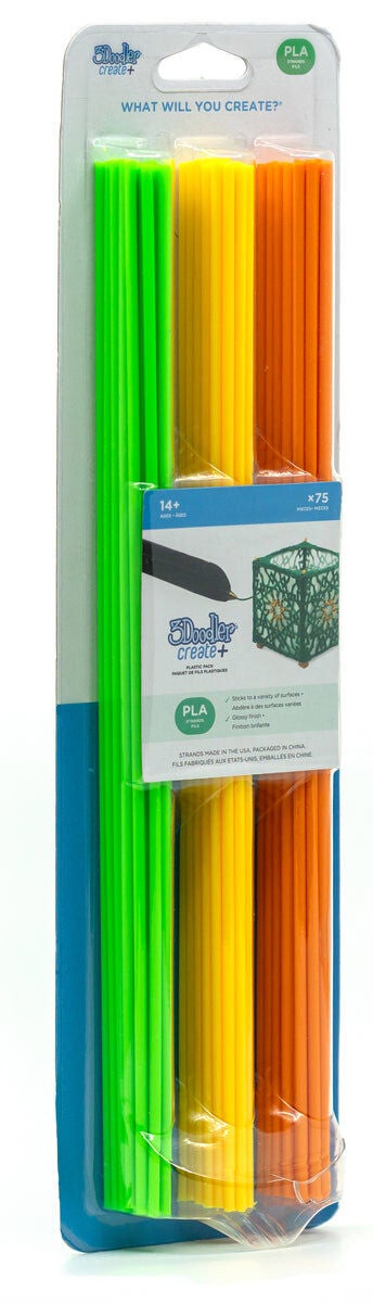 3Doodler Create+ PLA Citrus Glow Stavar 75-Pack