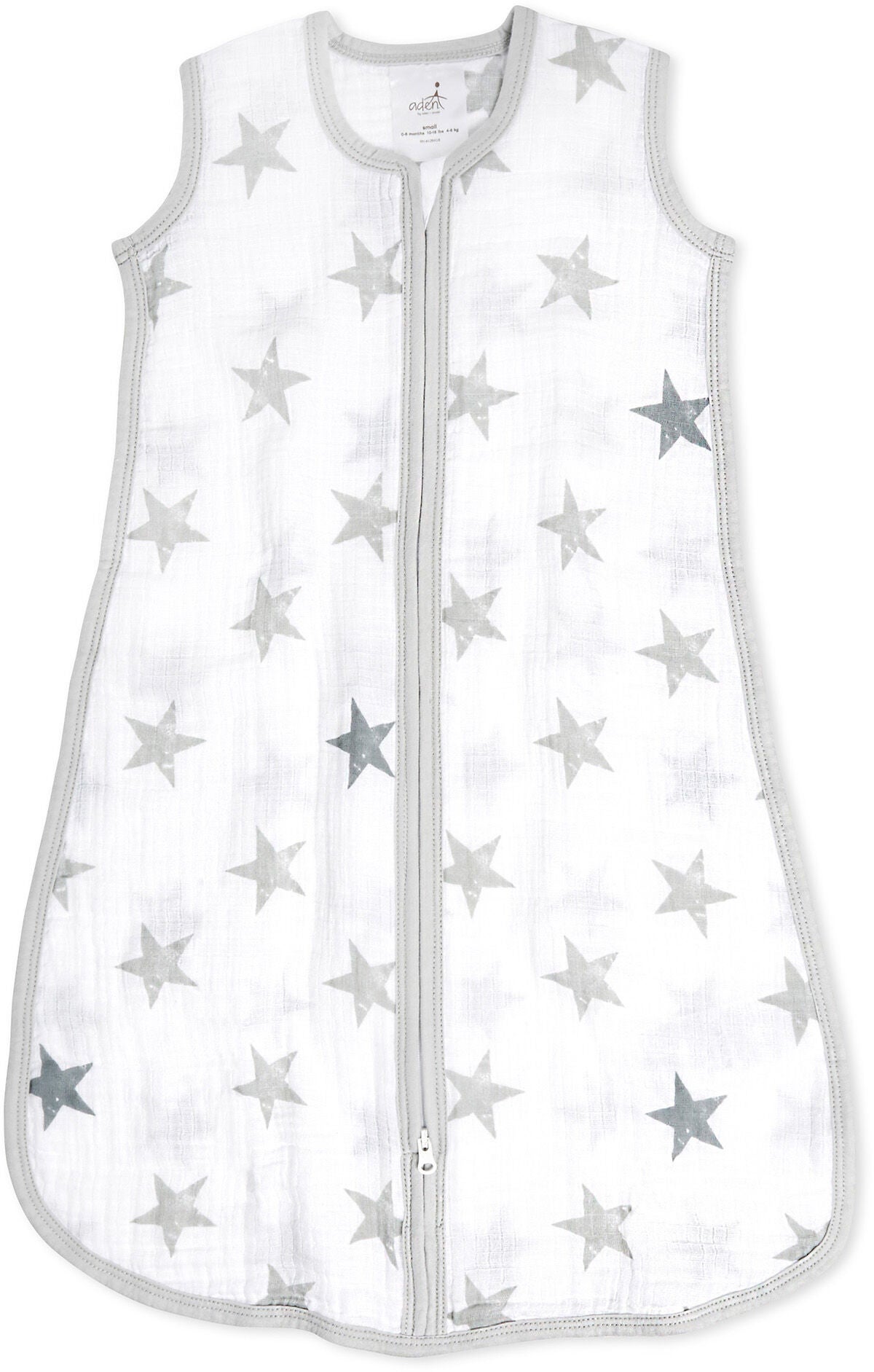 Aden + Anais  Bomullsmuslin Lätt Sovpåse 0-6m|Dusty