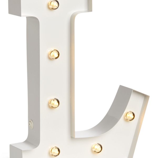 Alice &  Fox Bokstavslampa L|Vit