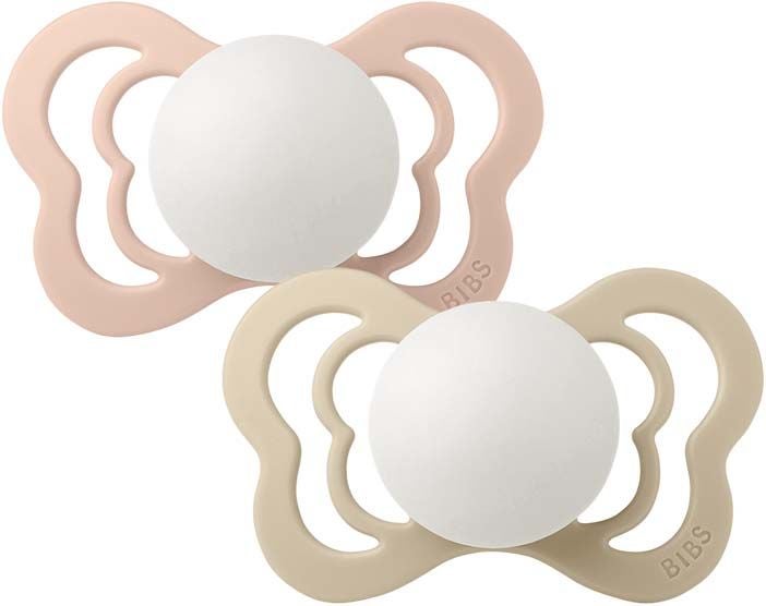 BIBS Couture Napp 2-pack Latex Stl 1 Anatomisk|Blush Glow/Vanilla Glow
