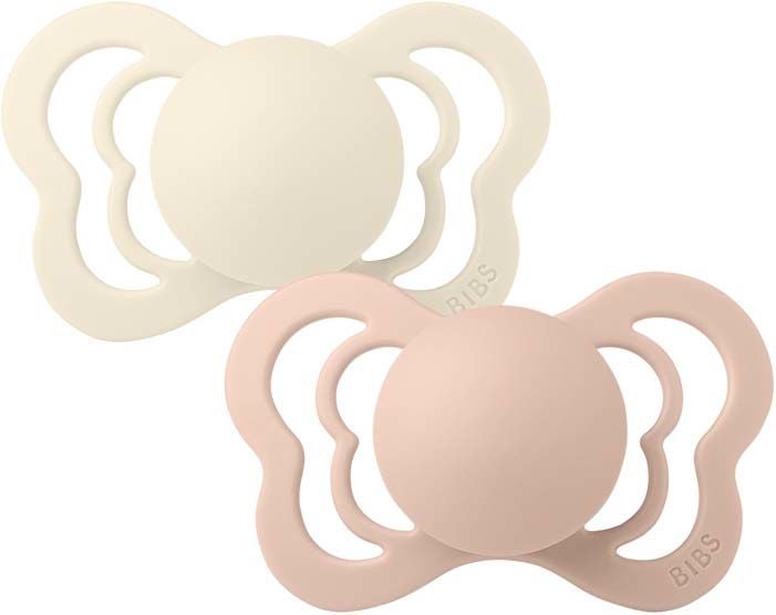 BIBS Couture Napp 2-pack Latex Stl 1 Anatomisk|Ivory/Blush