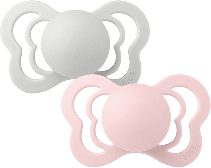 BIBS Couture Napp 2-pack Silikon Stl 2 Anatomisk|Haze/Blossom