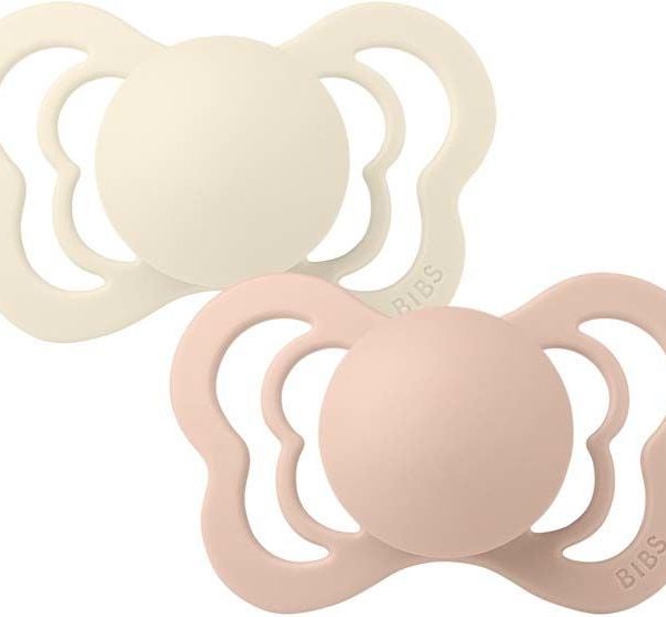 BIBS Couture Napp 2-pack Silikon Stl 2 Anatomisk|Ivory/Blush