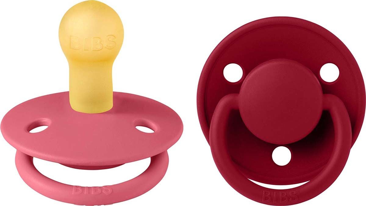 BIBS De Lux Napp 2-pack Latex Stl 1 Rund