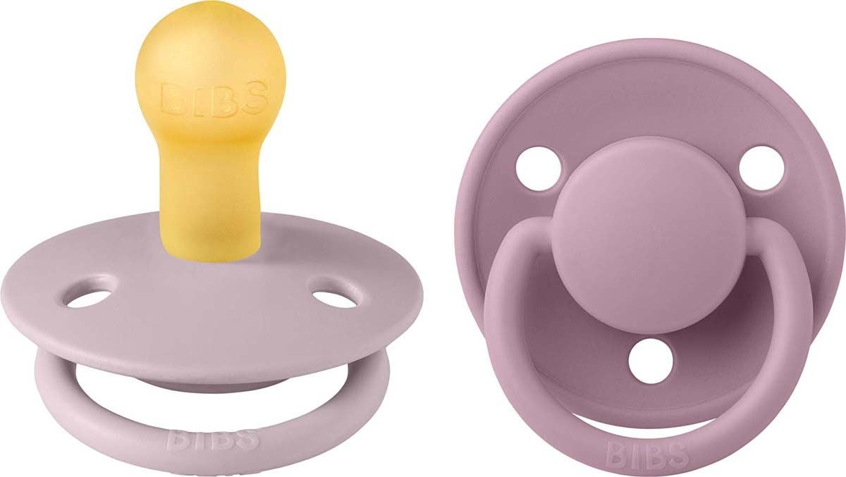 BIBS De Lux Napp 2-pack Latex Stl 1 Rund
