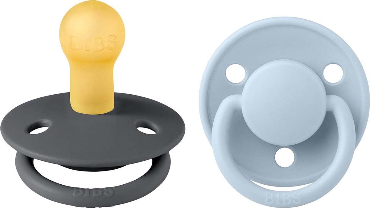 BIBS De Lux Napp 2-pack Latex Stl 1 Rund