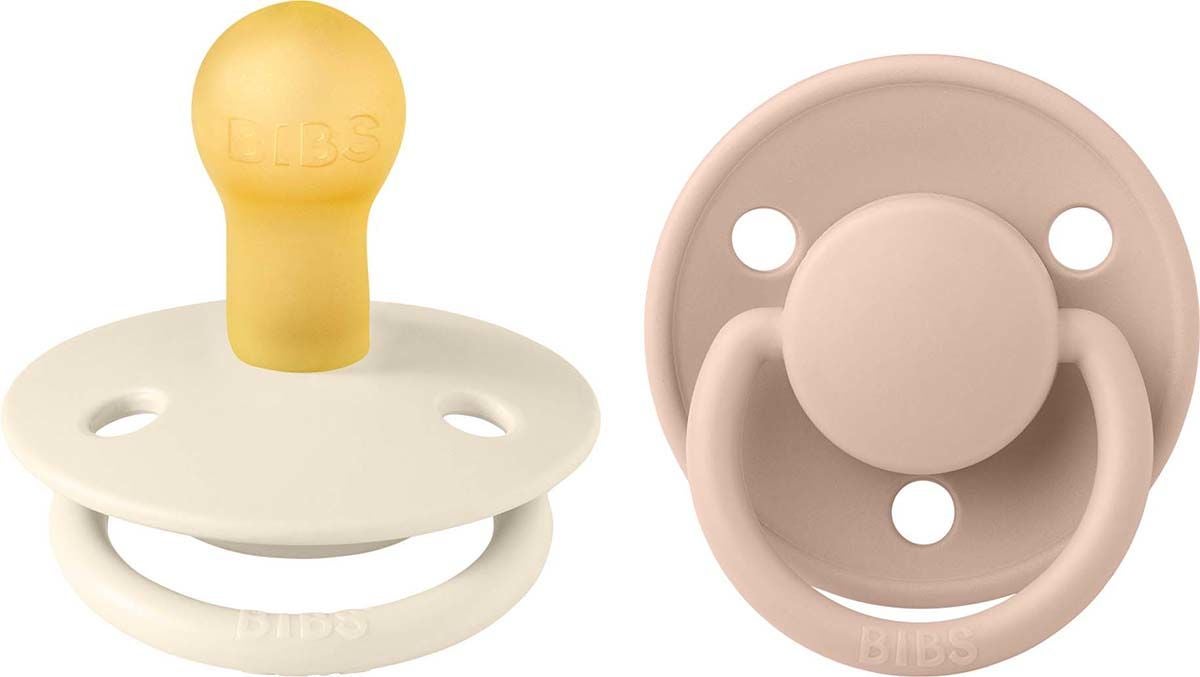 BIBS De Lux Napp 2-pack Latex Stl 1 Rund