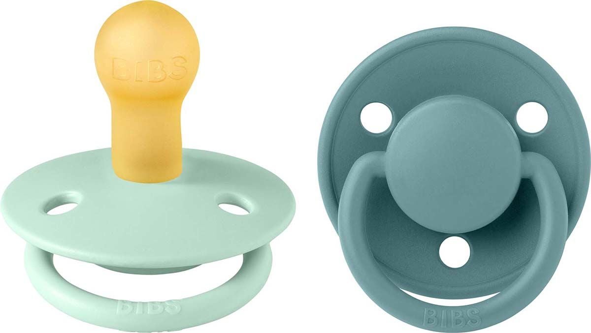 BIBS De Lux Napp 2-pack Latex Stl 1 Rund
