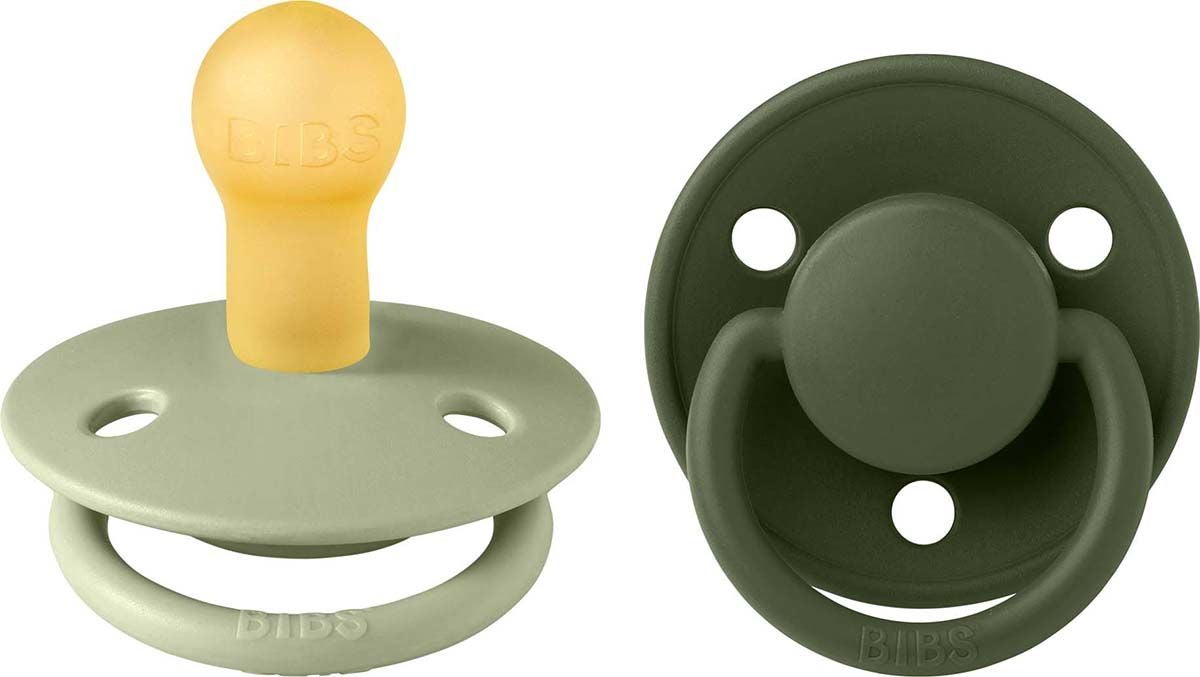 BIBS De Lux Napp 2-pack Latex Stl 1 Rund