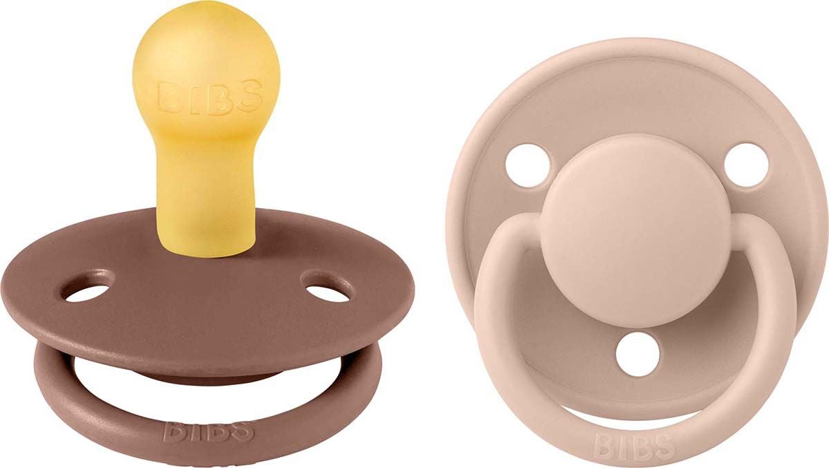 BIBS De Lux Napp 2-pack Latex Stl 1 Rund