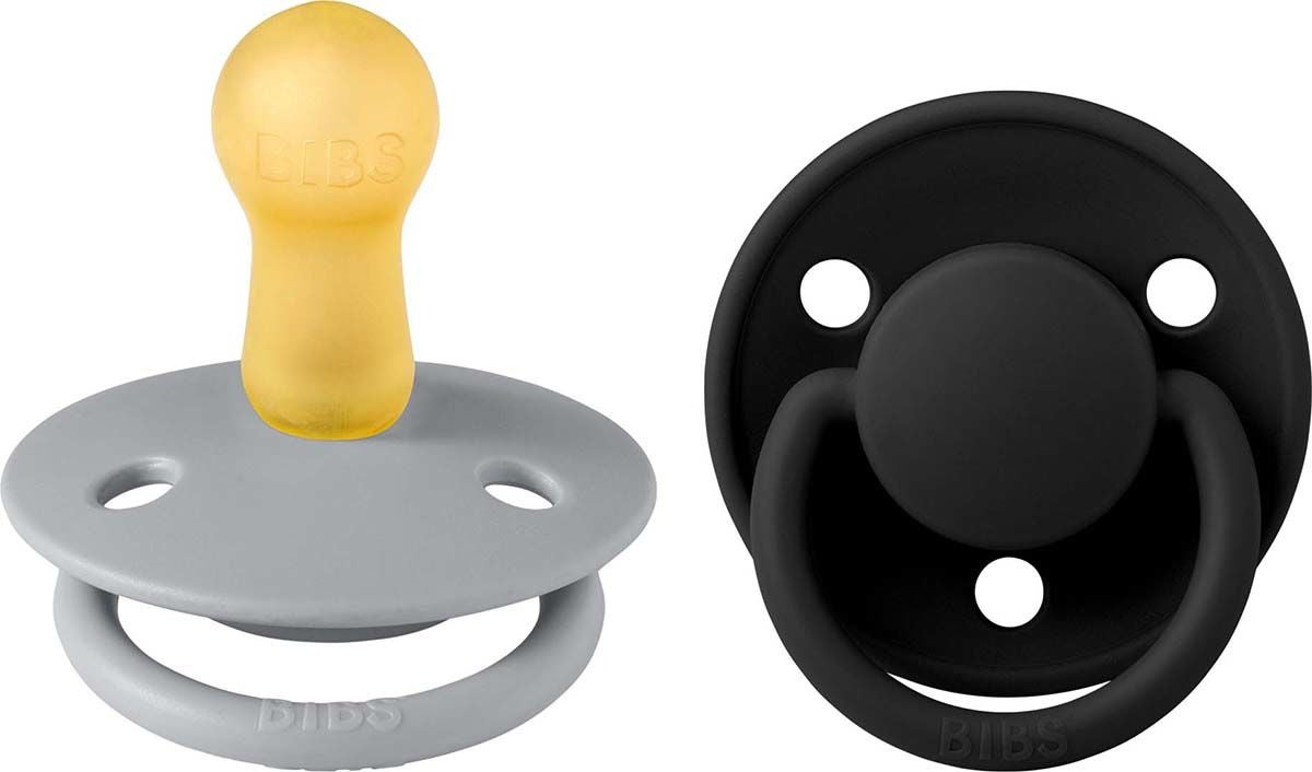 BIBS De Lux Napp 2-pack Latex Stl 2 Rund