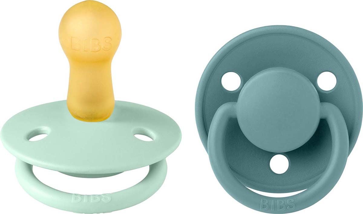 BIBS De Lux Napp 2-pack Latex Stl 2 Rund