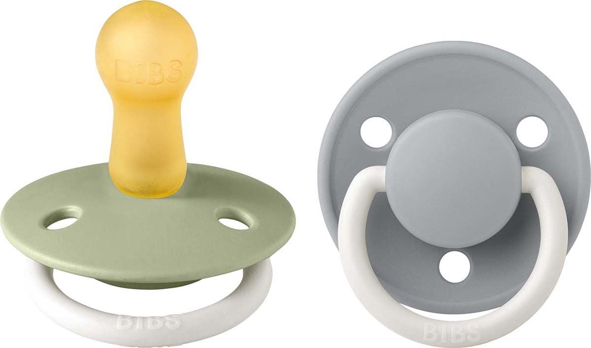 BIBS De Lux Napp 2-pack Latex Stl 2 Rund