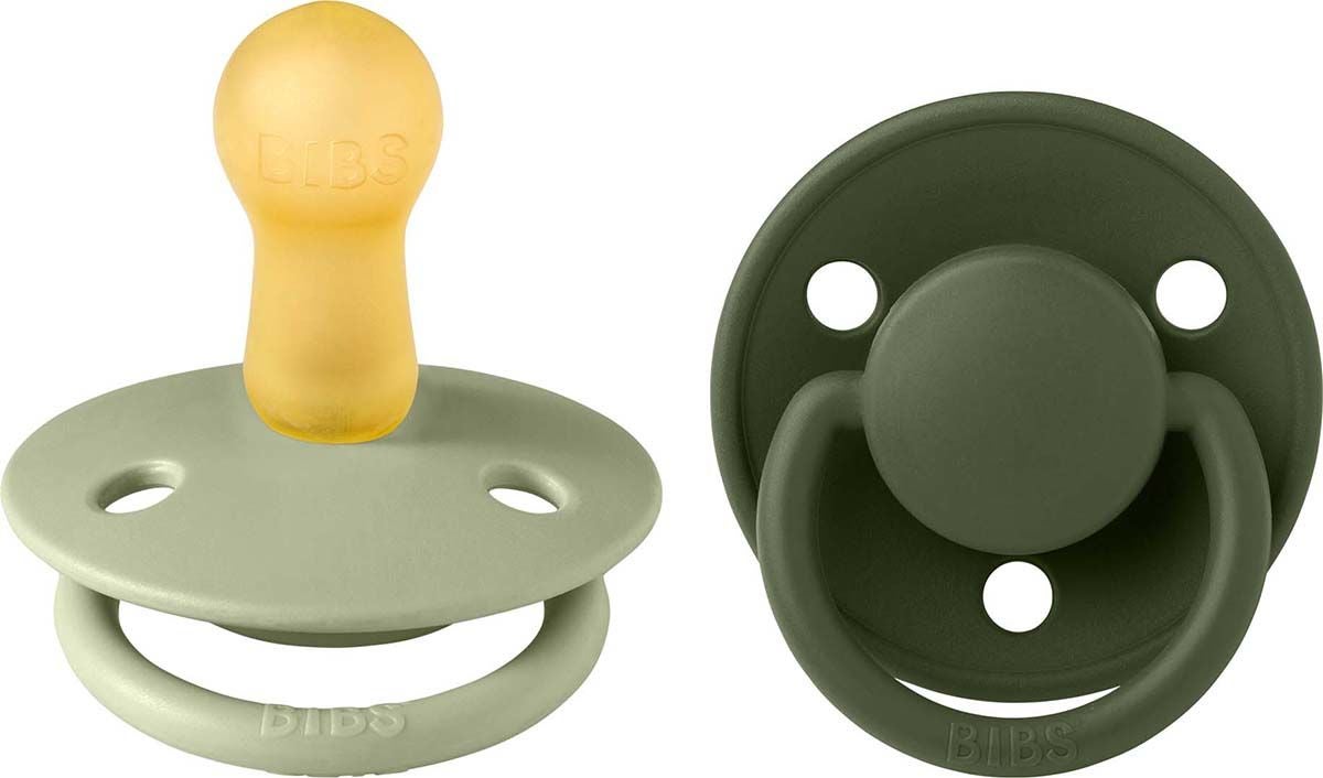 BIBS De Lux Napp 2-pack Latex Stl 2 Rund