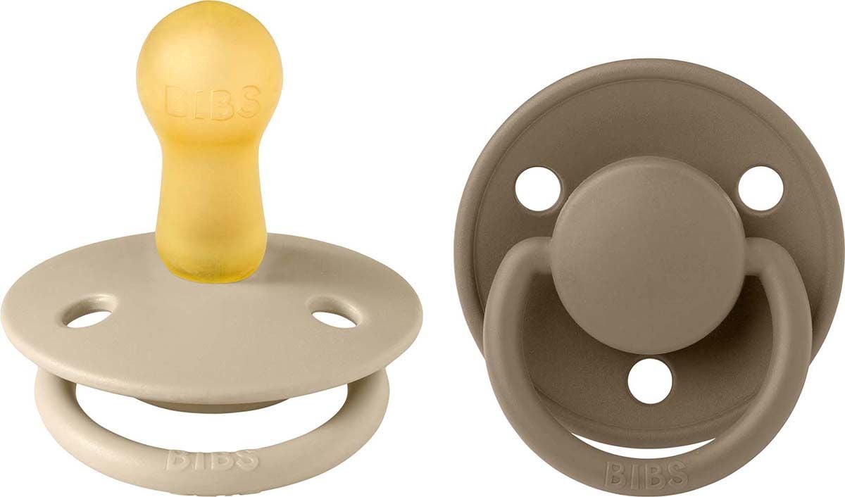 BIBS De Lux Napp 2-pack Latex Stl 2 Rund
