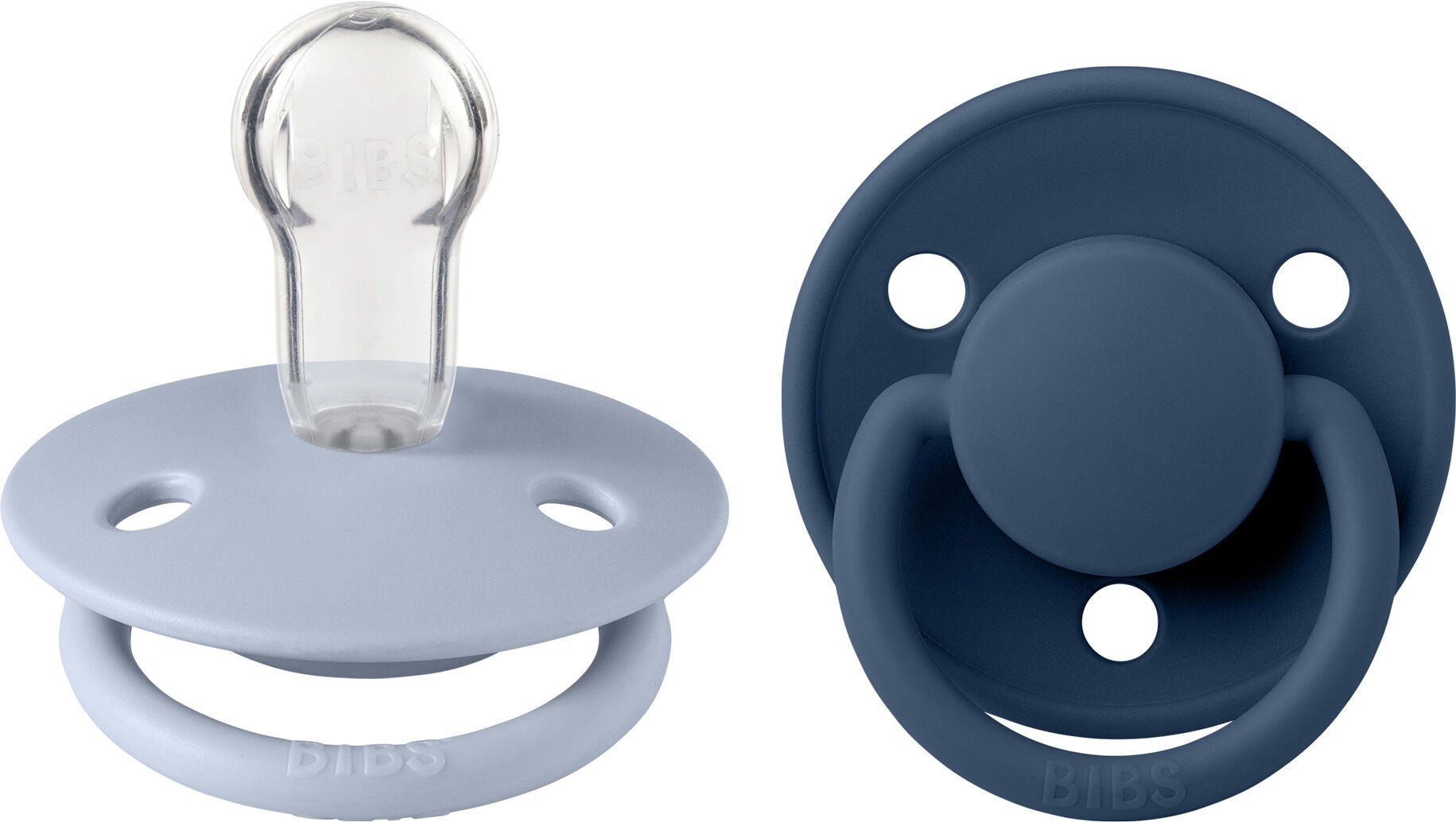 BIBS De Lux Napp 2-pack Silikon One Size Rund