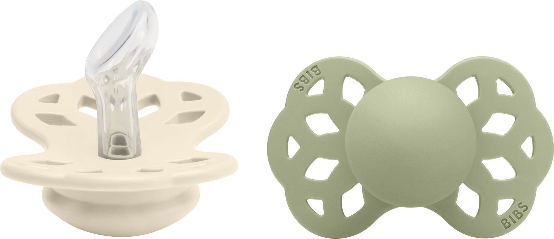BIBS Infinity Napp 2-pack Silikon Stl 1 Anatomisk