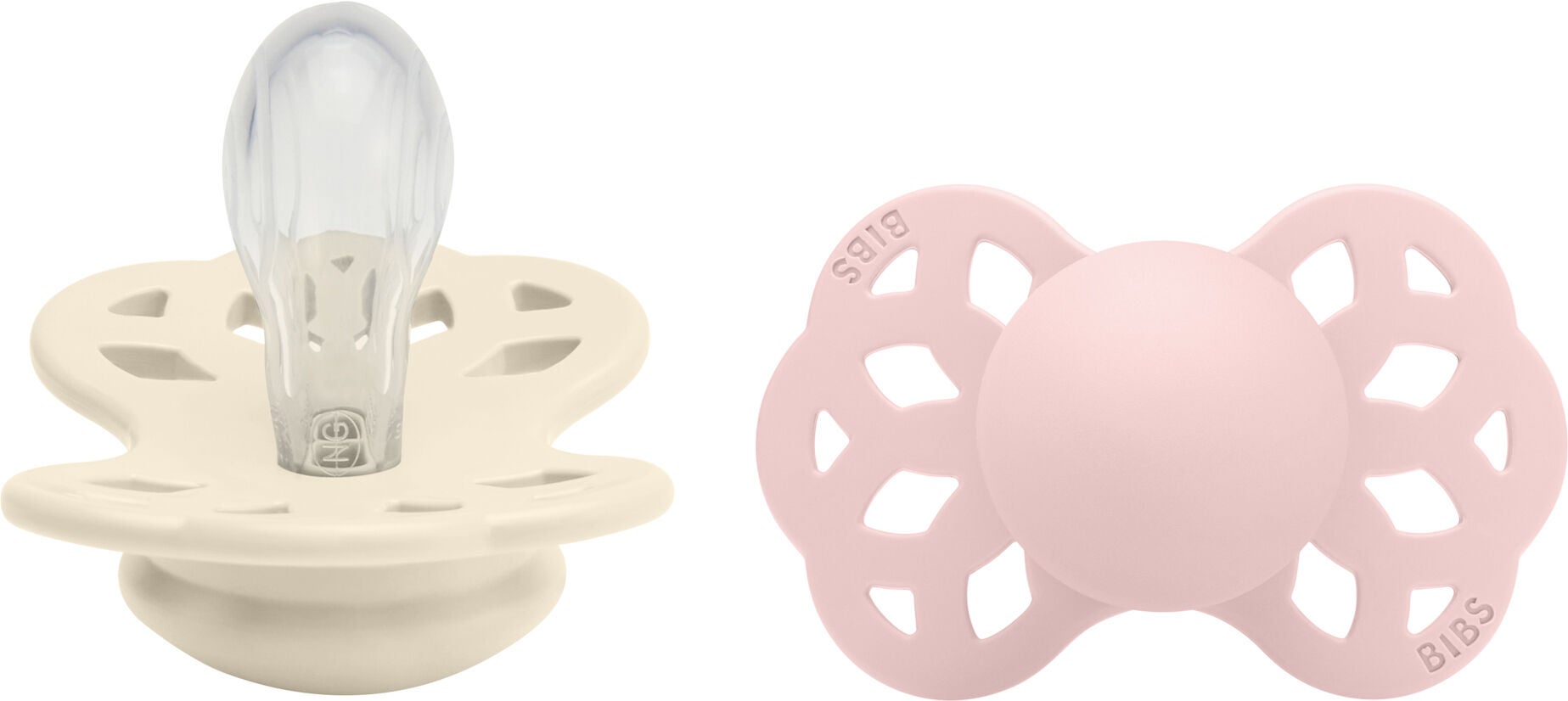 BIBS Infinity Napp 2-pack Stl 1 Symmetrical|Ivory/Blossom