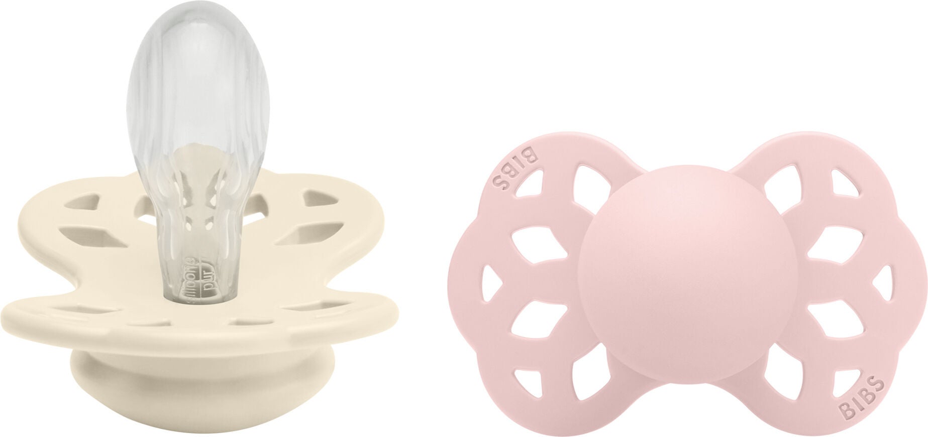 BIBS Infinity Napp 2-pack Stl 2 Symmetrical|Ivory/Blossom
