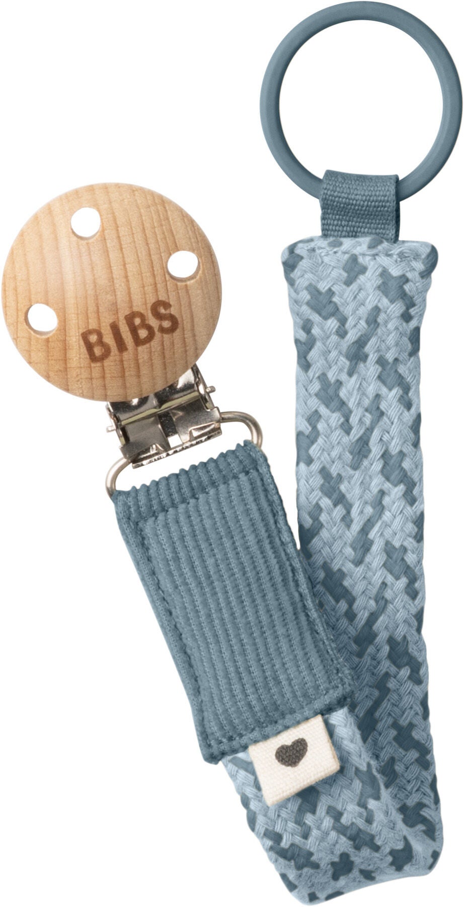 BIBS Napphållare Pacifier Braid|Petrol/Baby Blue