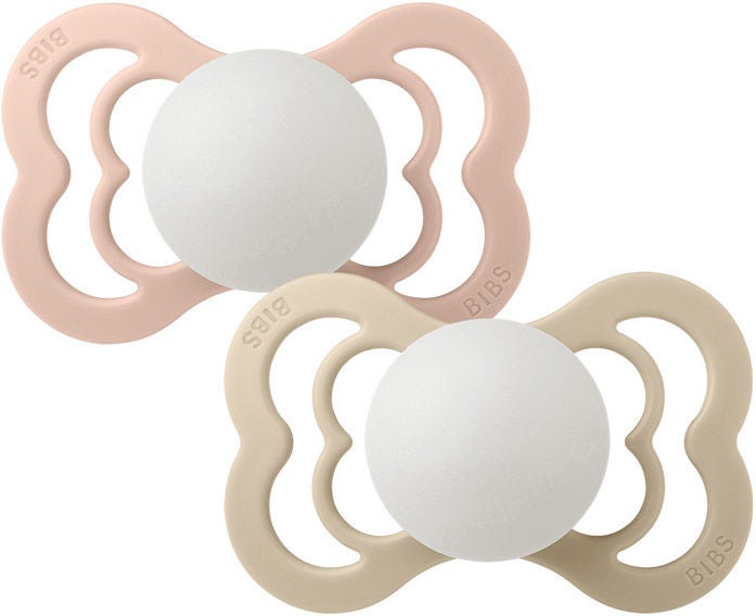 BIBS Supreme Napp 2-pack Latex Stl 2 Symmetrisk|Blush Glow/Vanilla Glow