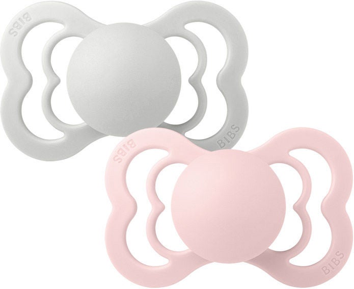 BIBS Supreme Napp 2-pack Latex Stl 2 Symmetrisk|Haze/Blossom
