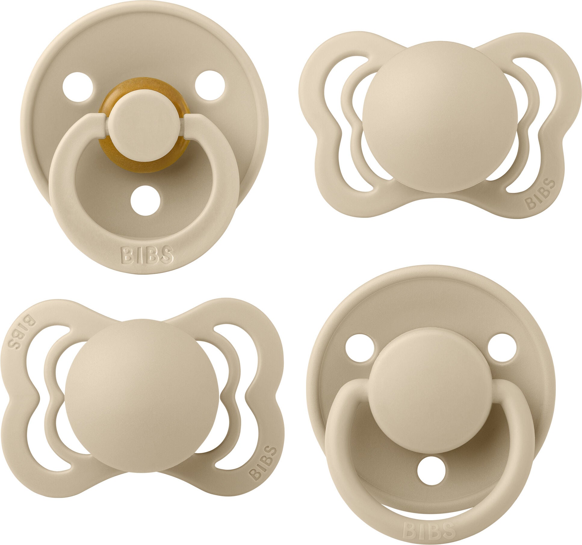 BIBS Try-it Collection Napp 4-Pack Stl 1|Vanilla