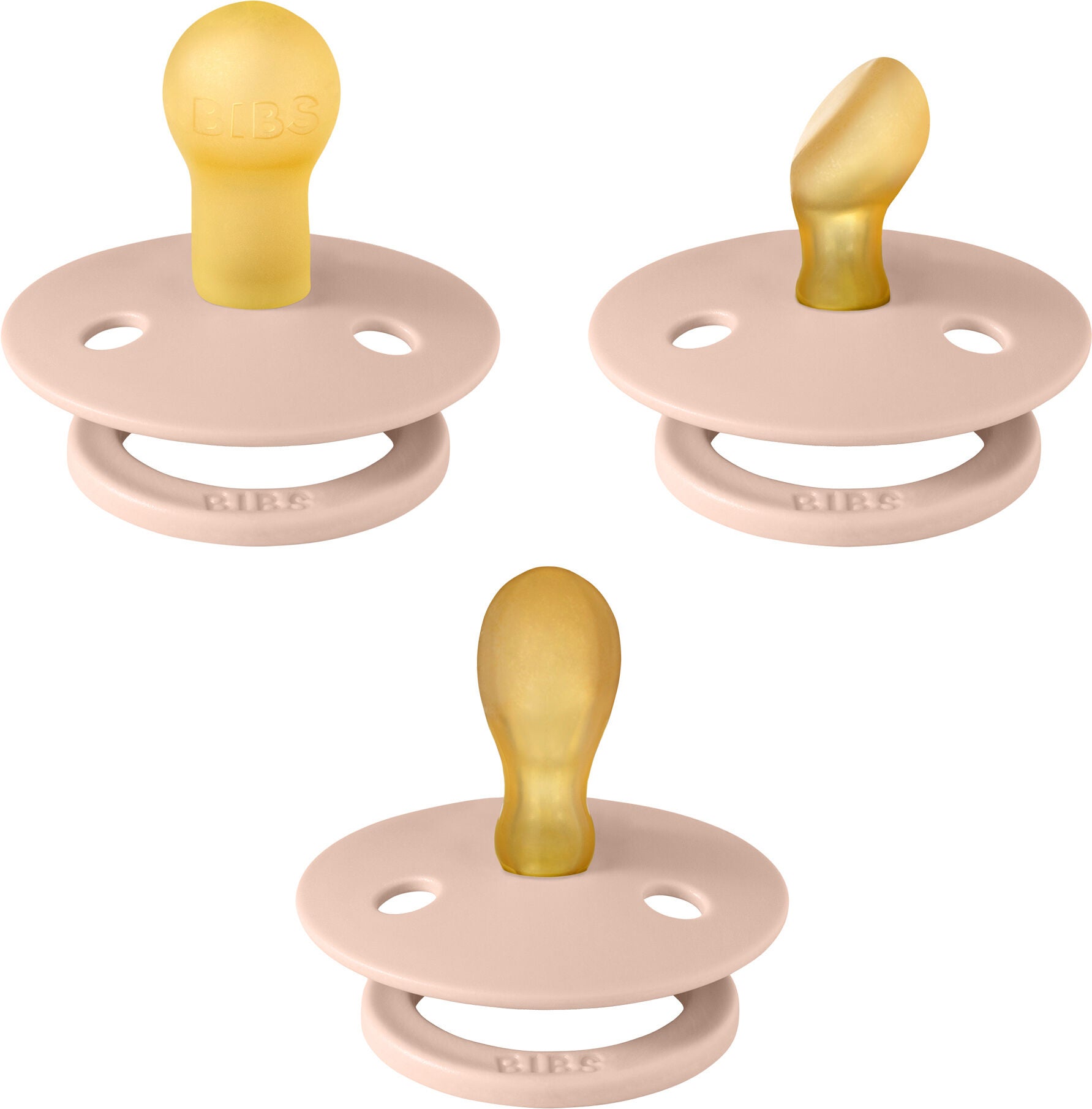 BIBS Try-it Colour Napp 3-pack Latex Stl 1|Blush