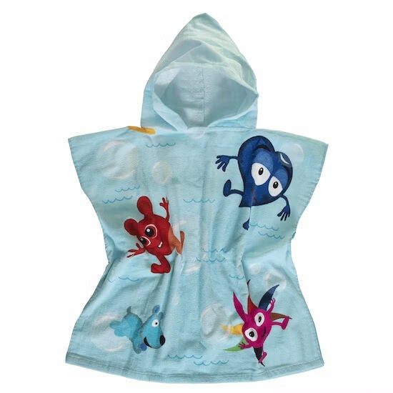Babblarna Badponcho Bubblor|Blå