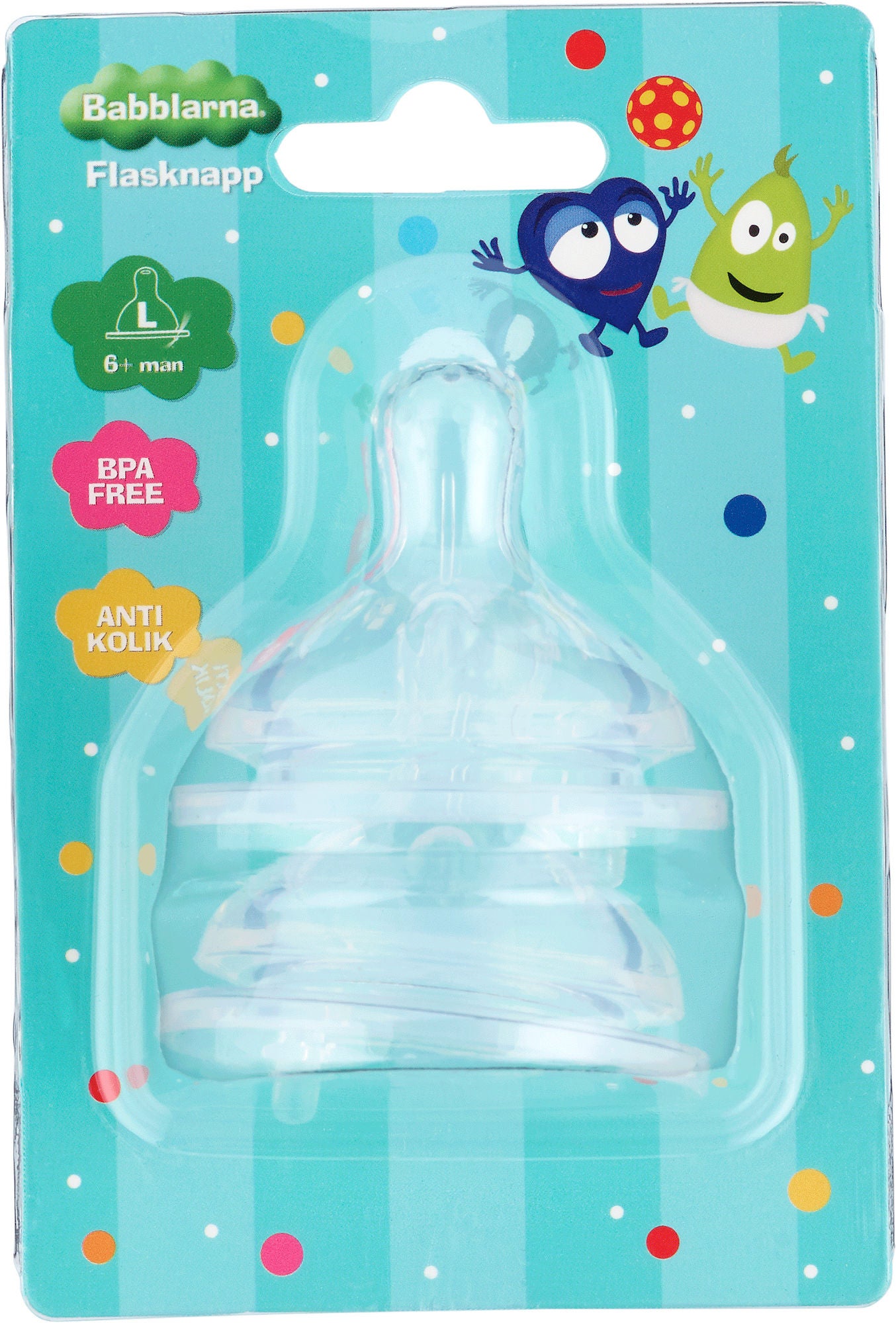 Babblarna Flasknapp L 2-pack|