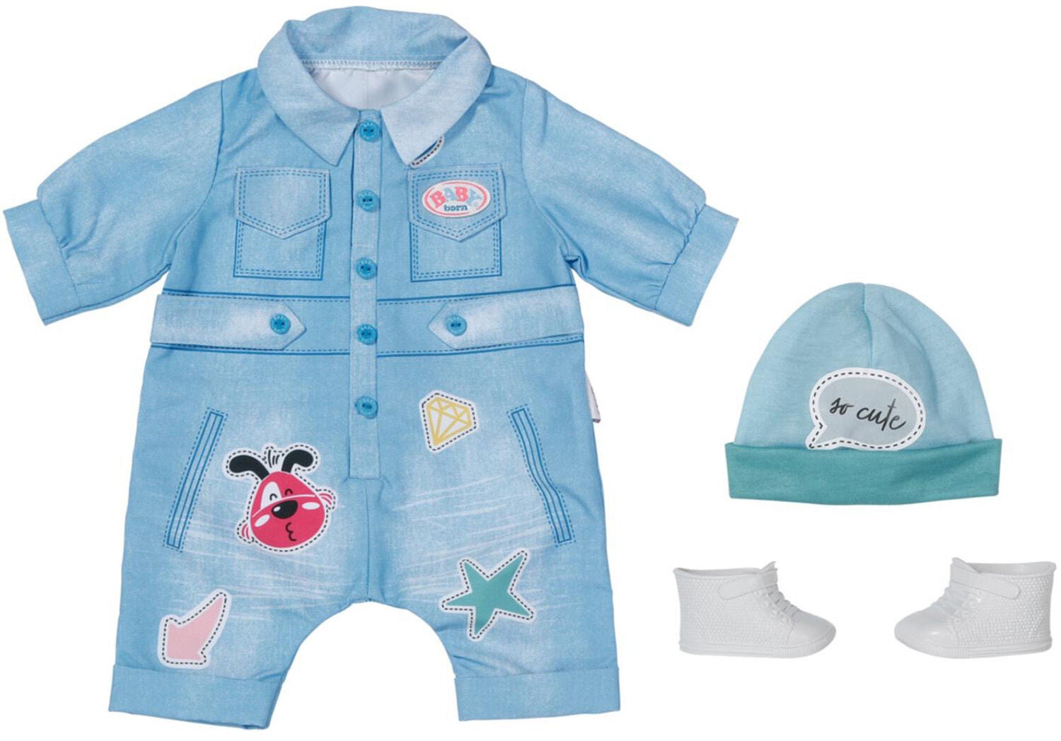 Baby Born Deluxe Dockkläder Jeansoverall 43 cm|