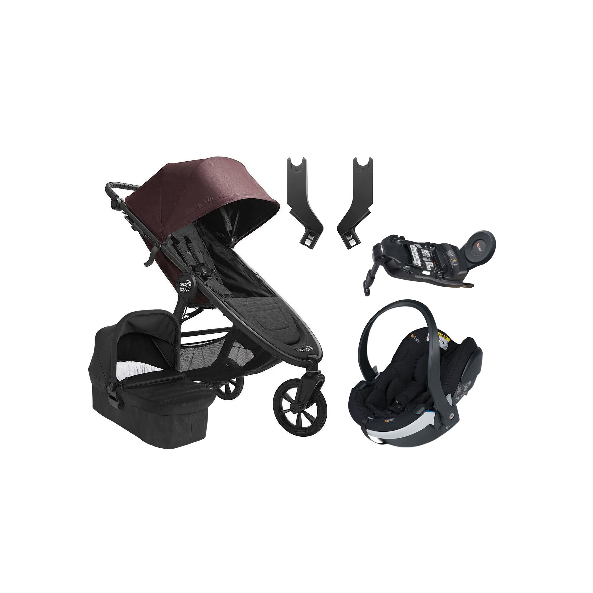 Baby Jogger City Mini GT 2.1 Duovagn inkl. BeSafe iZi Go Modular X2 &  Bas