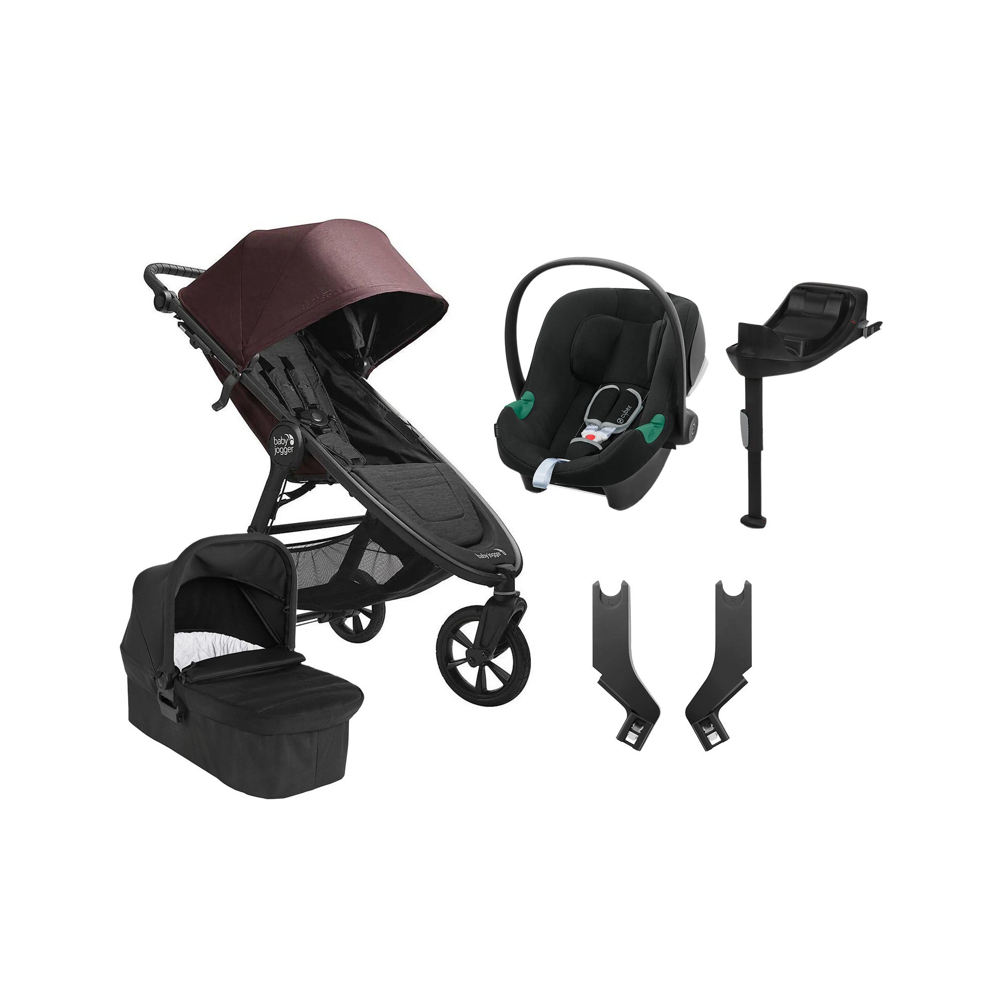 Baby Jogger City Mini GT 2.1 Duovagn inkl. Cybex Aton B2 &  Bas