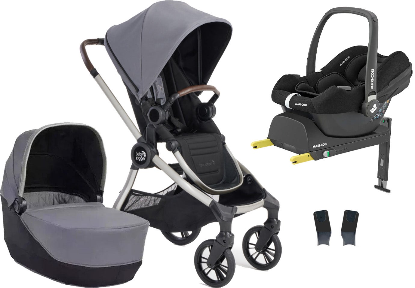 Baby Jogger City Sights Duovagn inkl. Maxi-Cosi CabrioFix i-Size Babyskydd &  Bas