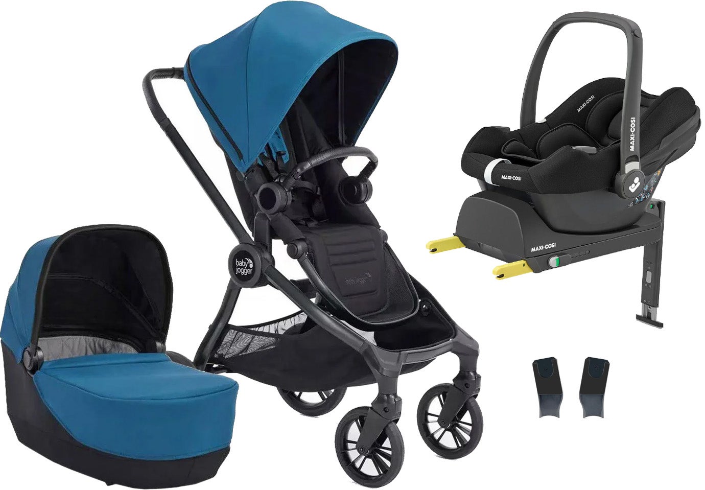 Baby Jogger City Sights Duovagn inkl. Maxi-Cosi CabrioFix i-Size Babyskydd &  Bas