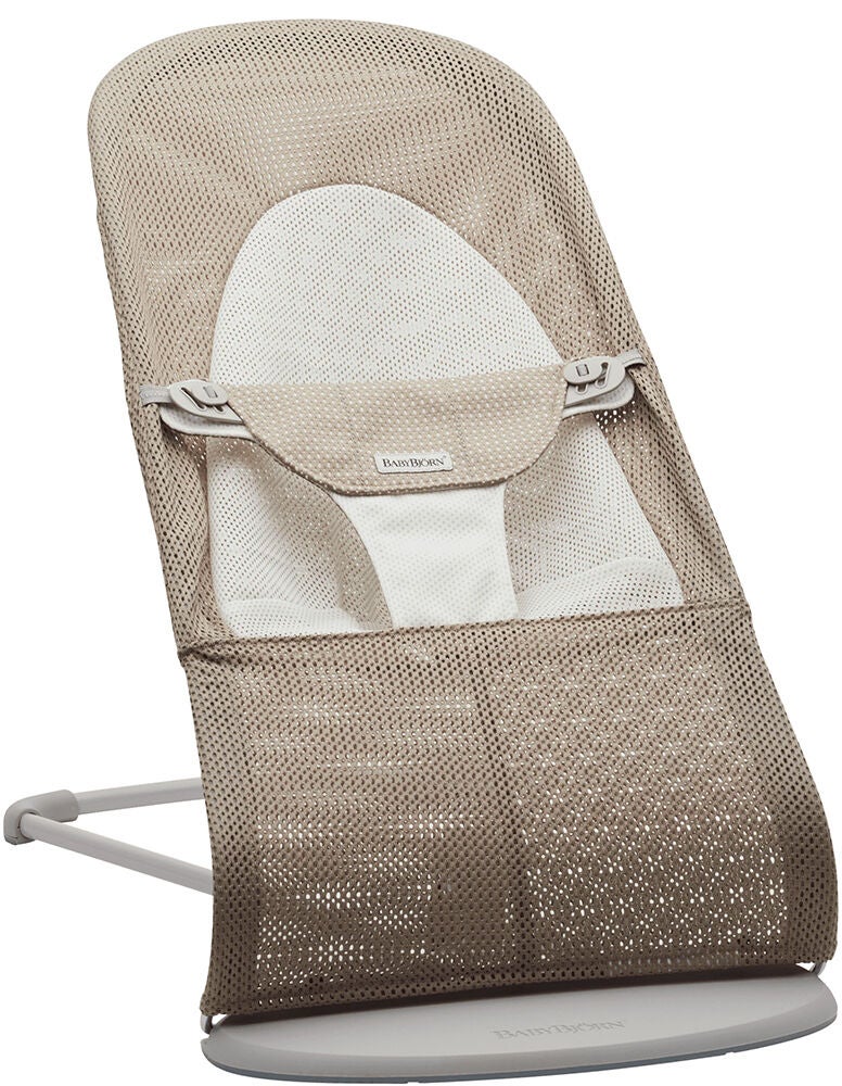 BabyBjörn Balance Soft Babysitter Mesh|Gråbeige/Vit