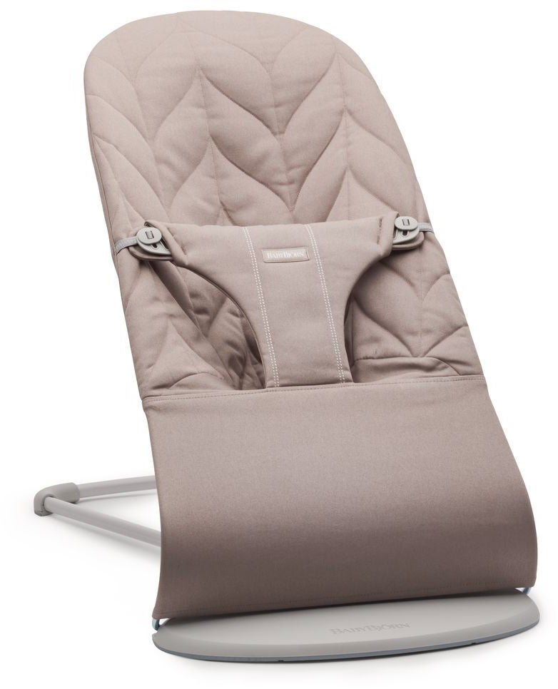 BabyBjörn Bliss Babysitter Vävd Bladmönstrad Quilt|Sandgrå