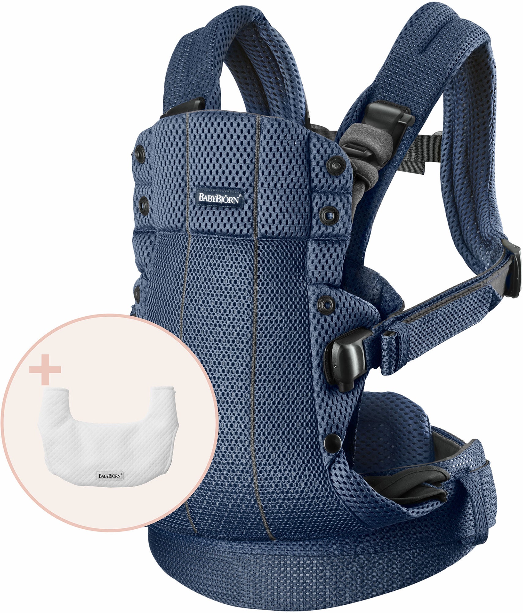 BabyBjörn Harmony Bärsele 3D Mesh inkl Haklapp|Navy Blue
