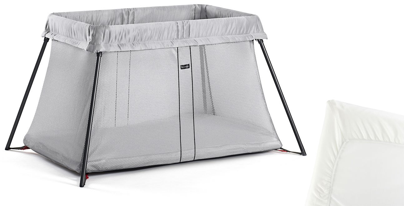 BabyBjörn Resesäng Light Silver inkl Överdragslakan