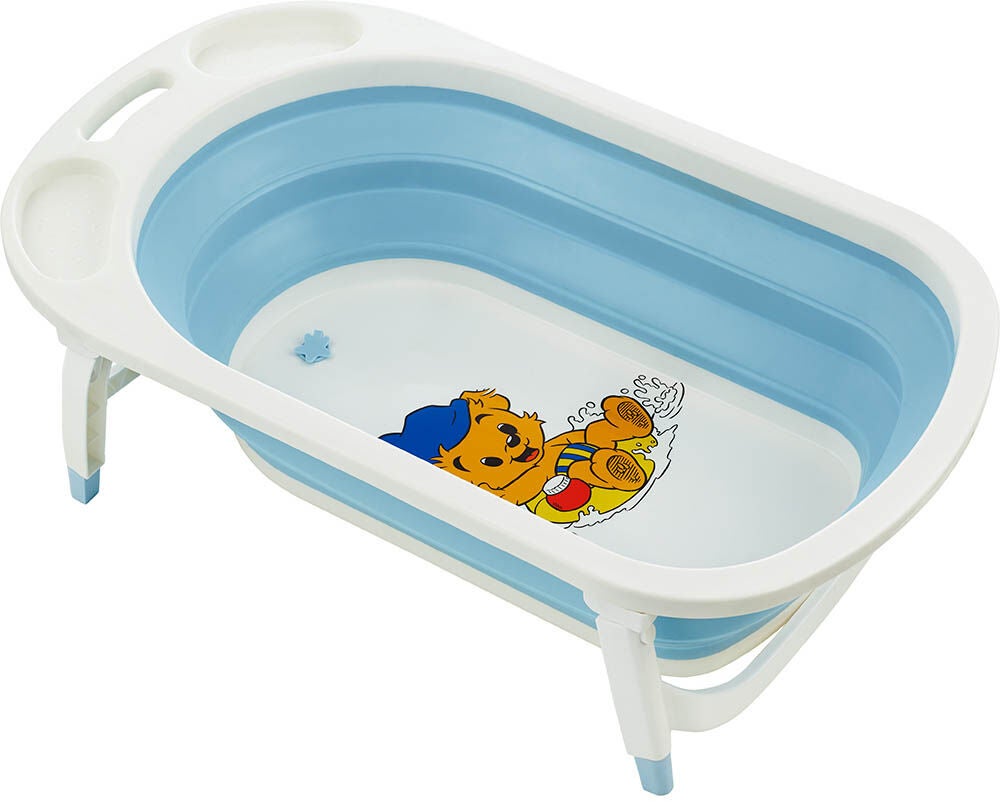 Bamse Hopfällbar Badbalja|Vit/Blå
