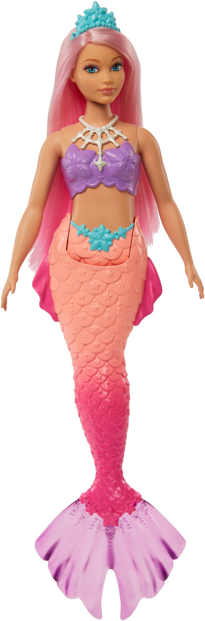 Barbie Dreamtopia Docka Sjöjungfru med Rosa Hår &  Blå Krona|