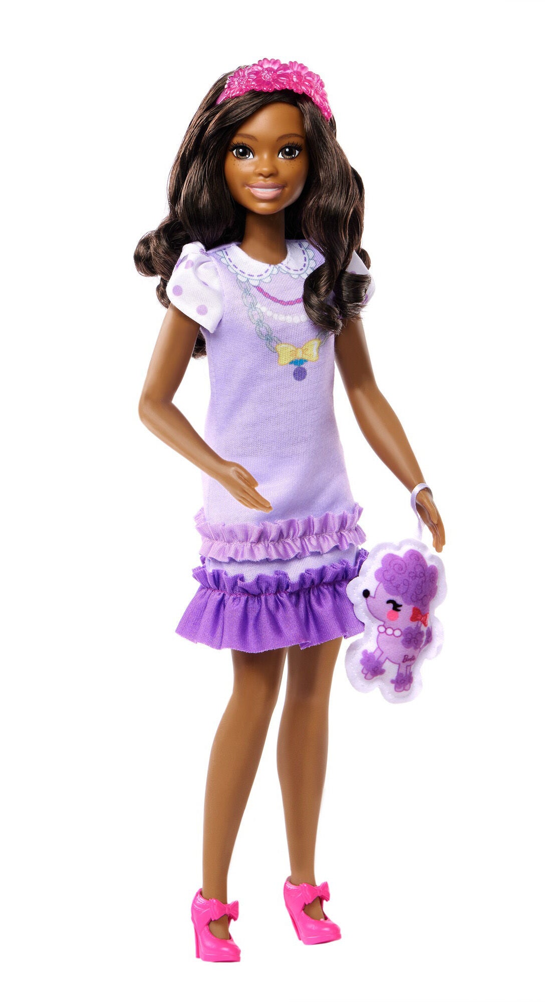 Barbie My First Docka Brunt Hår med Pudel|